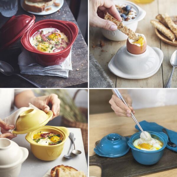 Emile Henry EH348409 Seramik Yumurta Fırın Kabı  (14x11x11,5 / 0,3 Litre)