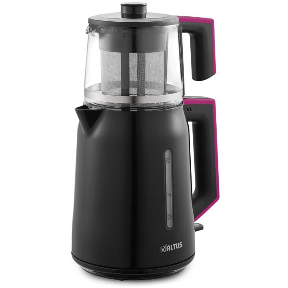 Altus AL 794 P 1650 W Cam Demlikli Cay Makinesi - Siyah/Pembe