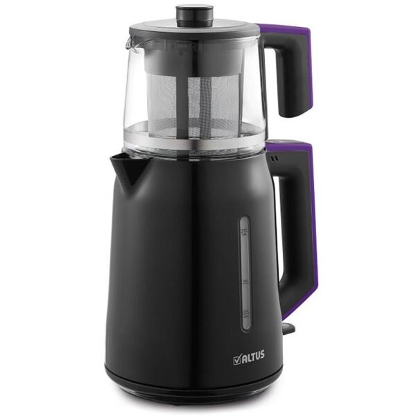 Altus AL 794 M 1650 W Cam Demlikli Cay Makinesi - Siyah/Mor