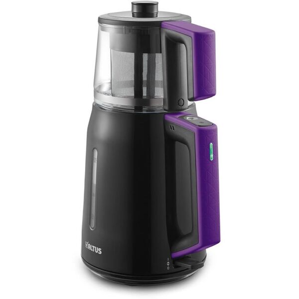 Altus AL 794 M 1650 W Cam Demlikli Cay Makinesi - Siyah/Mor