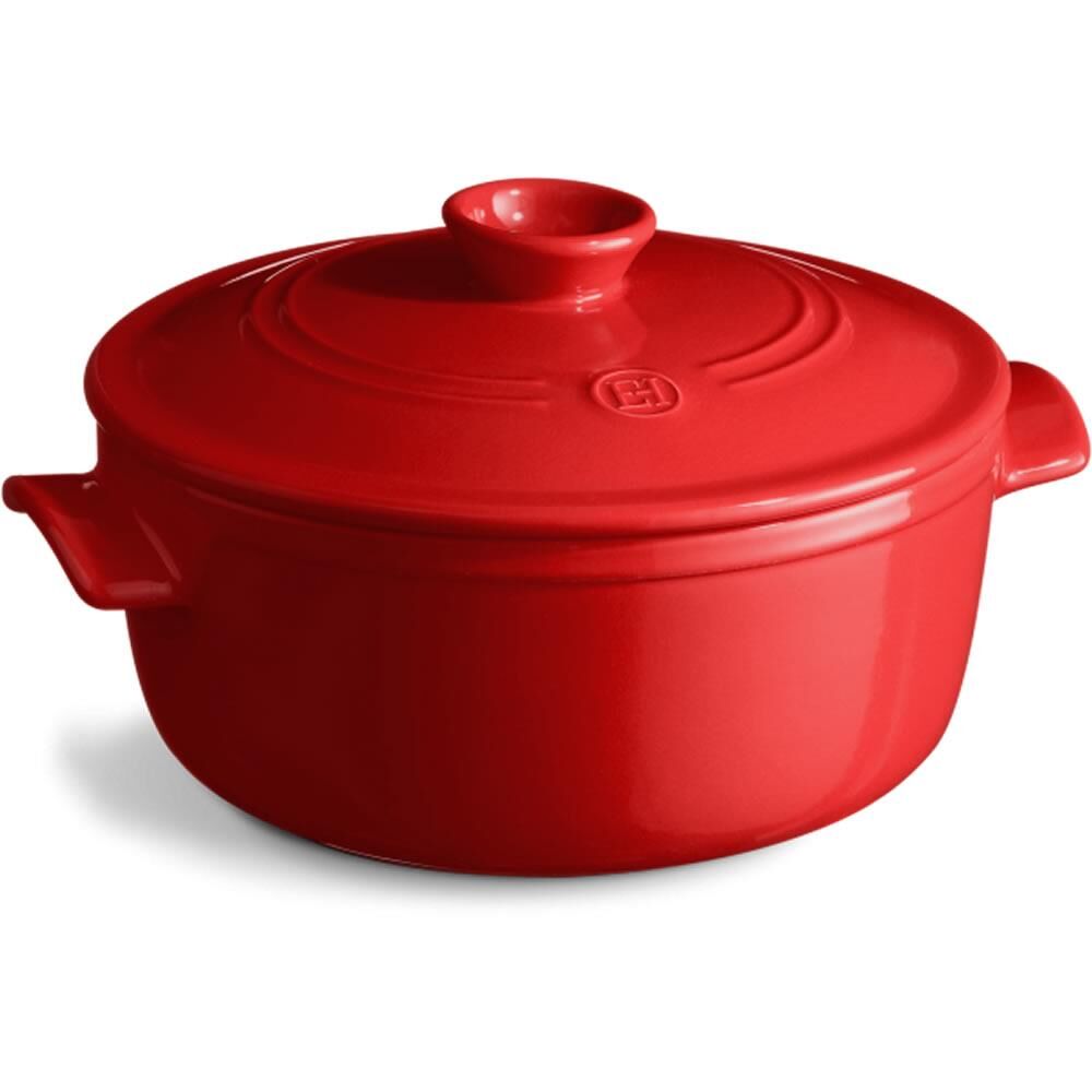 Emile Henry EH344553 Ateşe Dayanıklı Yuvarlak Seramik Tencere (29,5 cm. / 5,3 Litre)