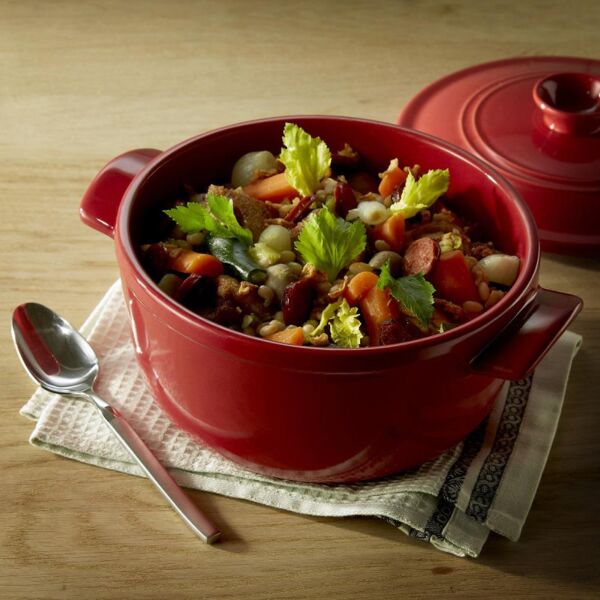 Emile Henry EH344553 Ateşe Dayanıklı Yuvarlak Seramik Tencere (29,5 cm. / 5,3 Litre)