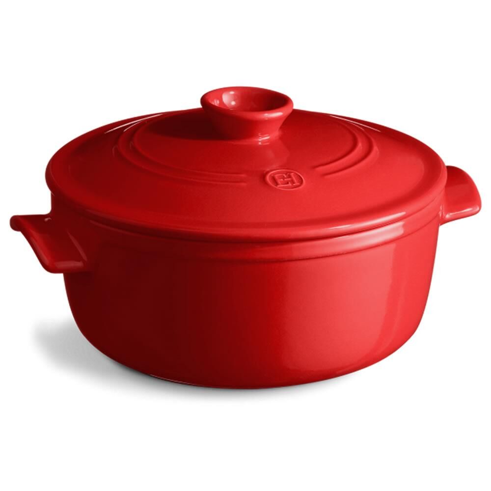 Emile Henry EH344540 Ateşe Dayanıklı Yuvarlak Seramik Tencere (27 cm. / 4 Litre)