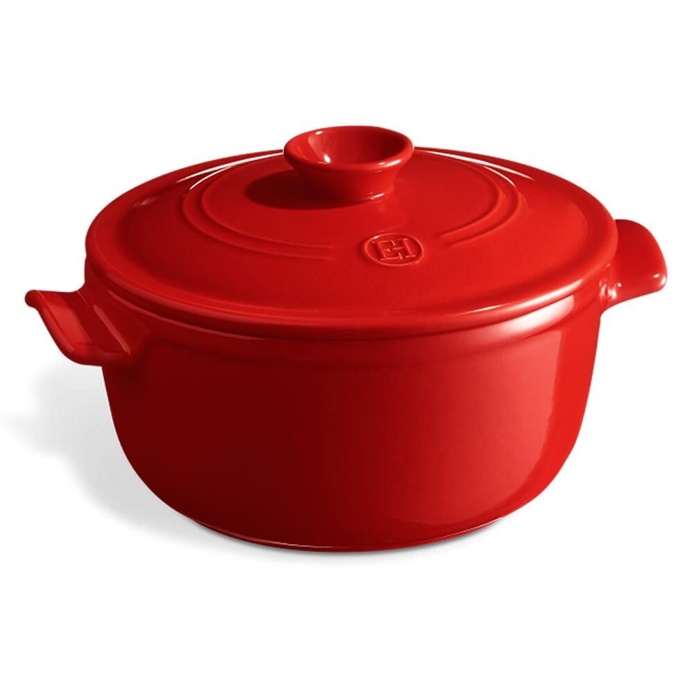 Emile Henry EH344525 Ateşe Dayanıklı Yuvarlak Seramik Tencere (22,5 cm. / 2,5 Litre)