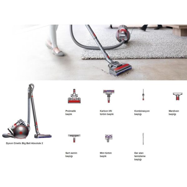 Dyson Cinetic Big Ball Absolute 2 Elektrikli Süpürge (Dyson Türkiye Garantili)