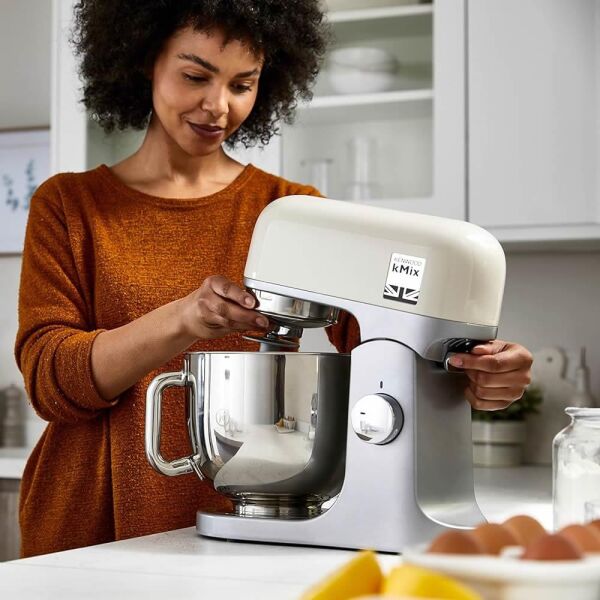 Kenwood KMX750CR kMix 1000W 5 Litre Stand Mikser - Silver / Krem