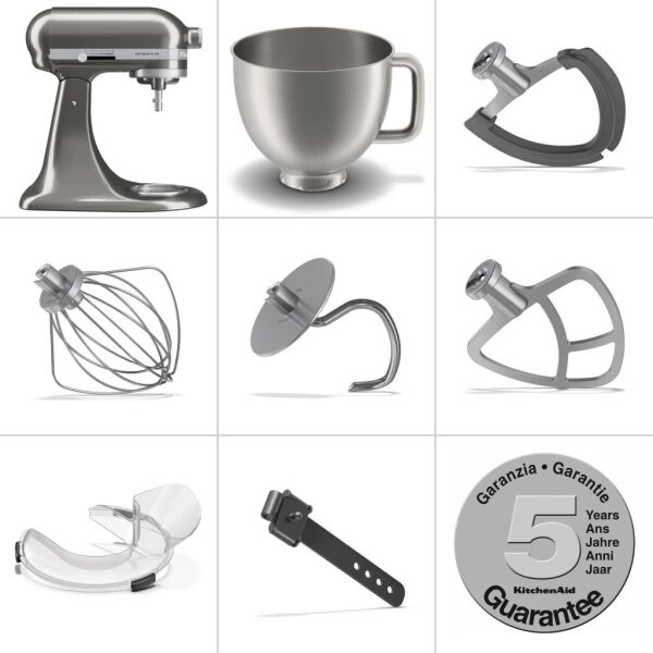 KitchenAid Artisan Plus 5KSM50PKVEMS 4.7 Litre Stand Mikser - Medallion Silver