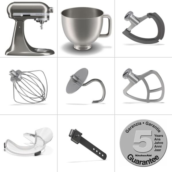 KitchenAid Artisan Plus 5KSM50PKVEMS 4.7 Litre Stand Mikser - Medallion Silver