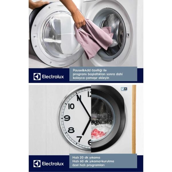 Electrolux EW7WN361ST 10/6 Kg. 1600 Devir Kurutmalı Çamaşır Makinesi