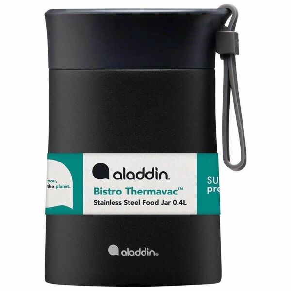 Aladdin 10-10495-004 Bistro Thermavac 0,40 Litre Paslanmaz Çelik Yemek Termosu - Siyah