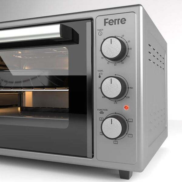 Ferre 45500 45 Litre 5 Program Turbo Mini Fırın - Gri