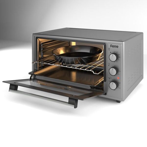 Ferre 45500 45 Litre 5 Program Turbo Mini Fırın - Gri