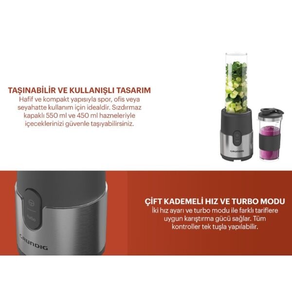 Grundig KB 7408 5 in 1 Smoothie Blender Seti