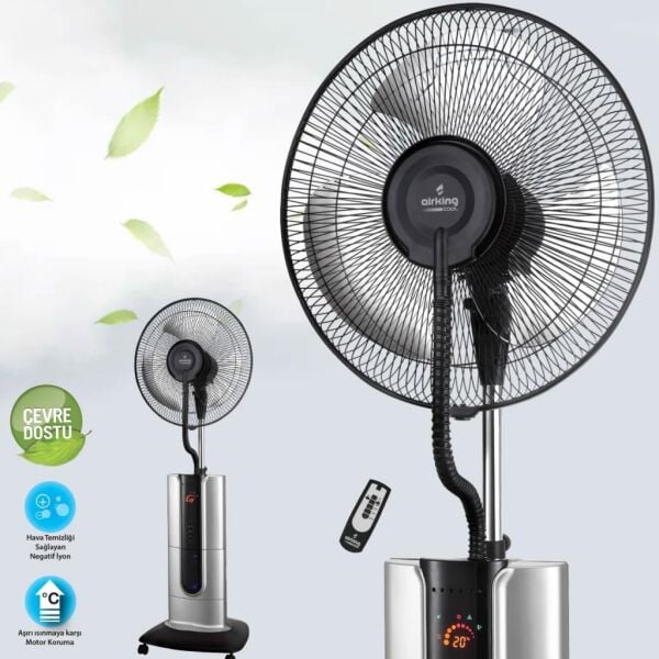 Airking Cool Pro 18'' Soğuk Buharlı, İyonizerli, Uzaktan Kumandalı Vantilatör - Gold