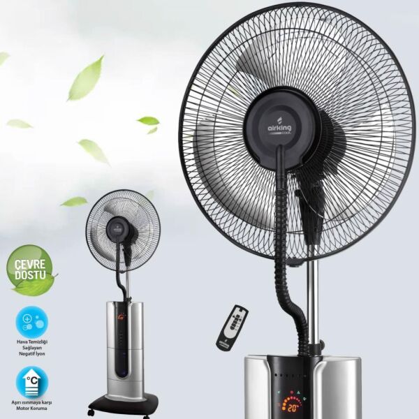 Airking Cool Pro 18'' Soğuk Buharlı, İyonizerli, Uzaktan Kumandalı Vantilatör - Gold