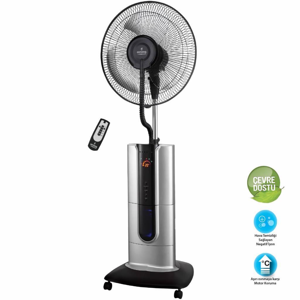 Airking Cool Pro 18'' Soğuk Buharlı, İyonizerli, Uzaktan Kumandalı Vantilatör - Silver