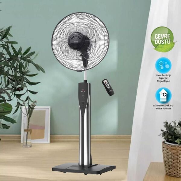 Airking Ottowa 18'' 65 Watt Negatif İyon, Kumandalı Vantilatör