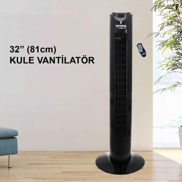 Airking Noa Uzaktan Kumandalı 130W Kule Tipi Vantilatör