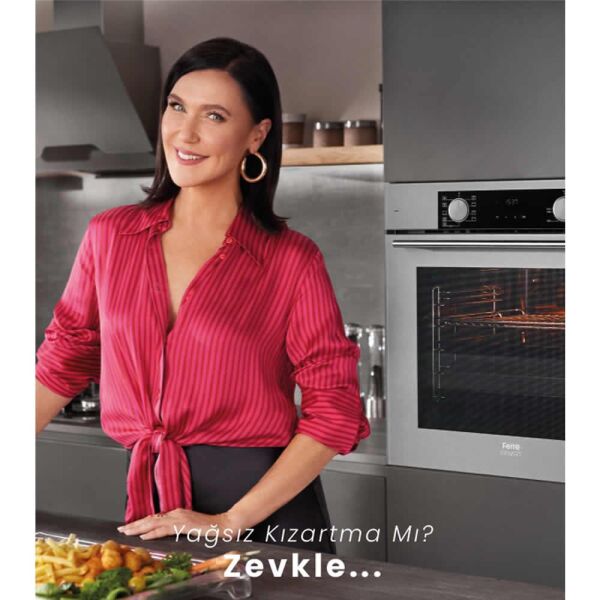 Ferre XE63CS FryArt Serisi Hava Fritözü Özellikli Ankastre Fırın - Siyah