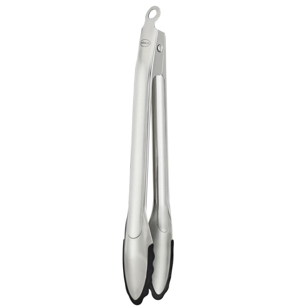 Rösle 12987 Paslanmaz Çelik Kilitlenebilir Silikon Uçlu Maşa 30 Cm.