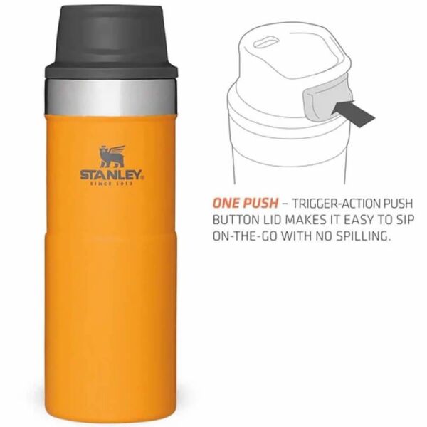 Stanley 10-09848-056 Klasik Trigger Action 0,35 Litre Çelik Termos Bardak - Safran