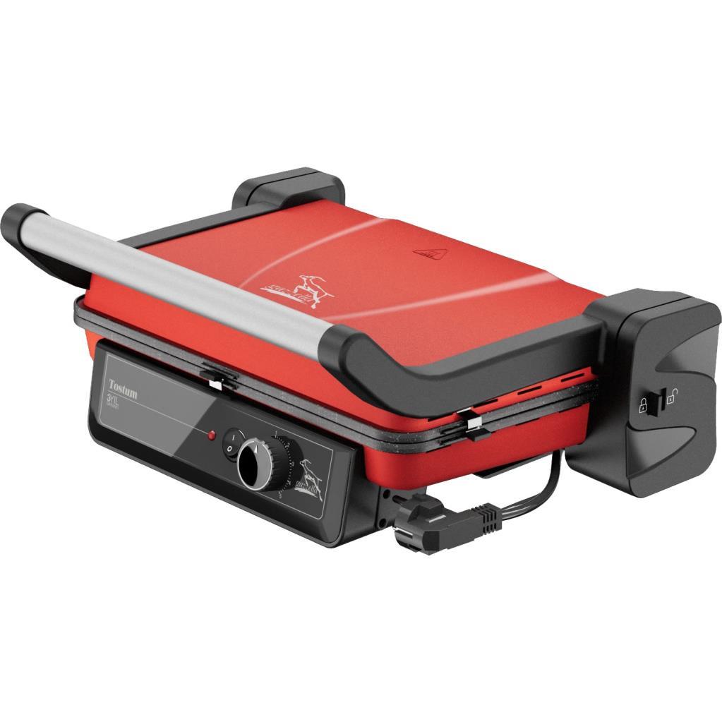 Gazzella TST 1000 K Tostum 2000W Tost ve Izgara Makinesi - Kırmızı
