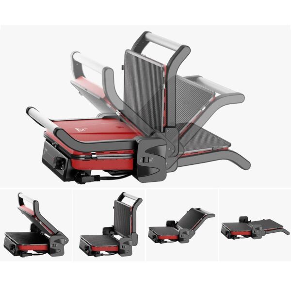 Gazzella TST 1000 K Tostum 2000W Tost ve Izgara Makinesi - Kırmızı