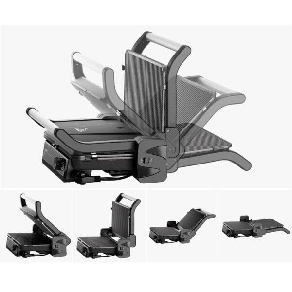 Gazzella TST 1000 S Tostum 2000W Tost ve Izgara Makinesi - Siyah