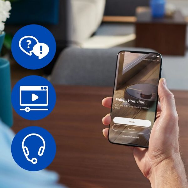 Philips XU5000/10 HomeRun 5000 Serisi Islak & Kuru Robot Süpürge - Siyah