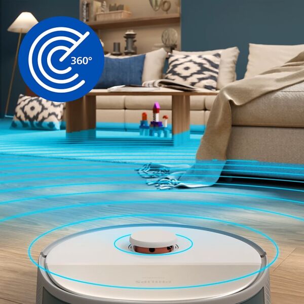 Philips XU5000/20 HomeRun 5000 Serisi Islak & Kuru Robot Süpürge - Beyaz