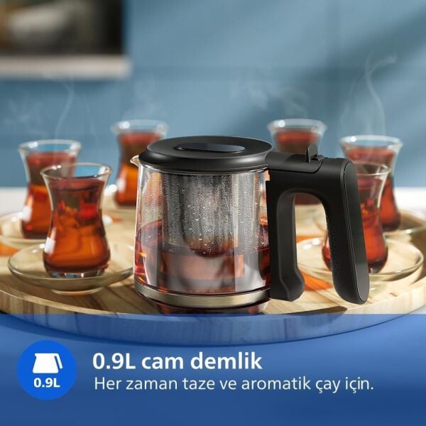 Philips HD7350/00 5000 Serisi 1900 W Cam Demlikli Çay Makinesi - İnox