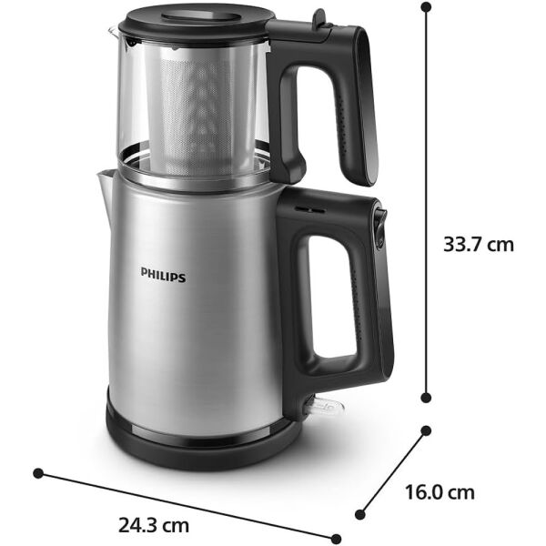 Philips HD7350/00 5000 Serisi 1900 W Cam Demlikli Çay Makinesi - İnox