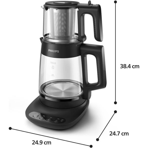 Philips HD7360/00 5000 Serisi 1900 W Çok Amaçlı Cam Çay Makinesi - Siyah