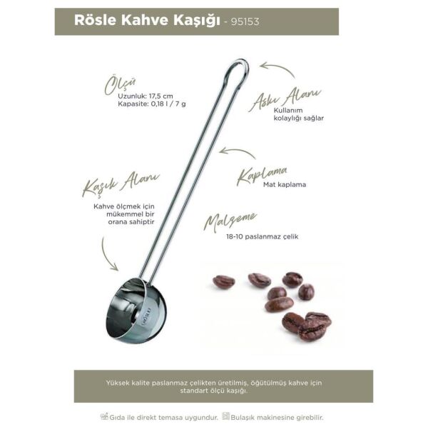 Rösle 95153 Paslanmaz Çelik Kahve Kaşığı