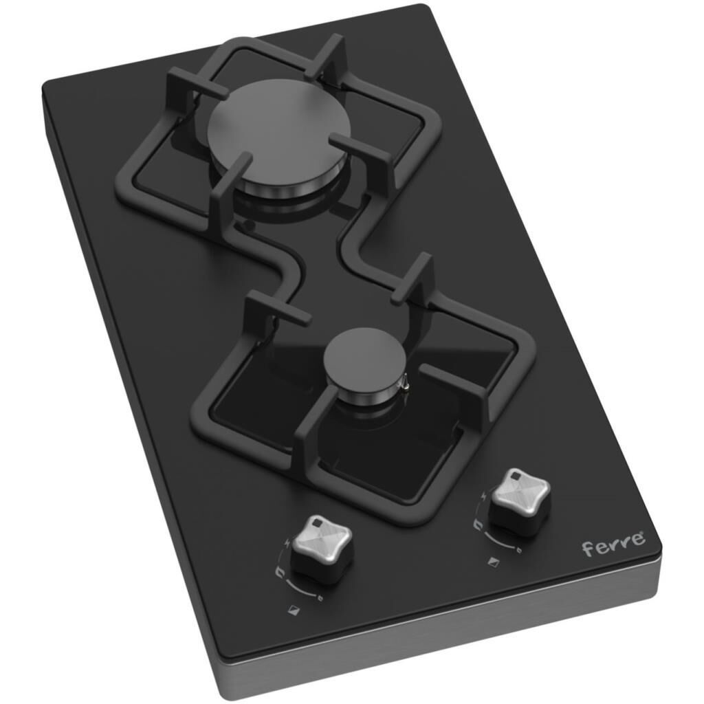 Ferre KA005 Karad Serisi 2'li Siyah Set Üstü Cam Ocak