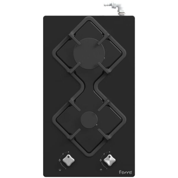 Ferre KA005 Karad Serisi 2'li Siyah Set Üstü Cam Ocak