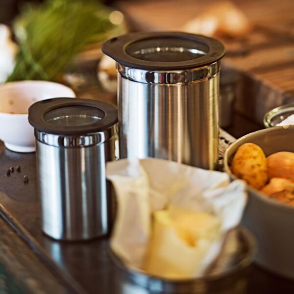 Rösle 16551 Silikon Kapaklı Çelik Saklama Kabı (Ø 5 cm / 0,1 Litre)