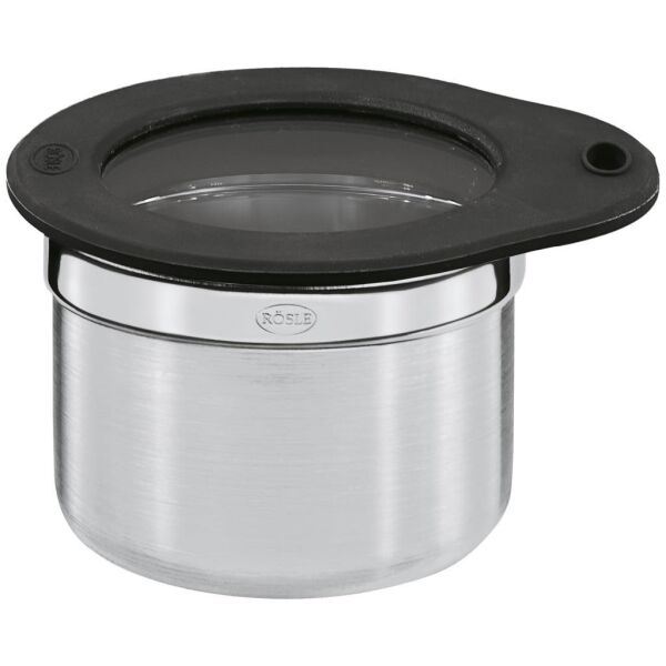 Rösle 16553 Silikon Kapaklı Çelik Saklama Kabı (Ø 8 cm / 0,3 Litre)