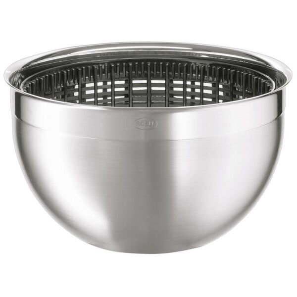 ösle 15695 Paslanmaz Çelik Cam Kapaklı Salata Kurutucu - Çap 24 Cm. / 5,4 Lt.