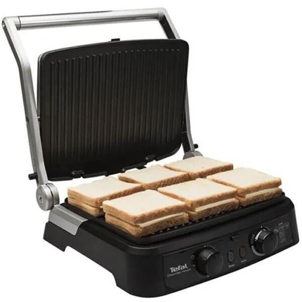 Tefal Gourmet Minute Zaman Ayarlı 2000W Tost ve Izgara Makinesi - İnox