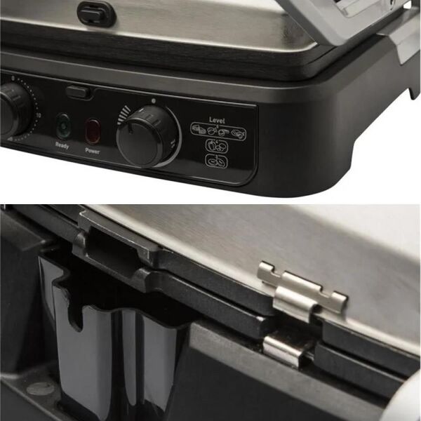 Tefal Gourmet Minute Zaman Ayarlı 2000W Tost ve Izgara Makinesi - İnox