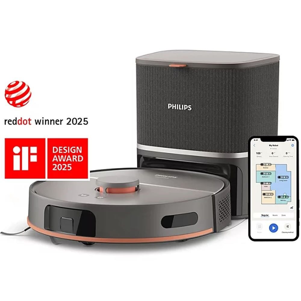 Philips XU5100/10 HomeRun 5000 Serisi Islak & Kuru İstasyonlu Robot Süpürge - Siyah