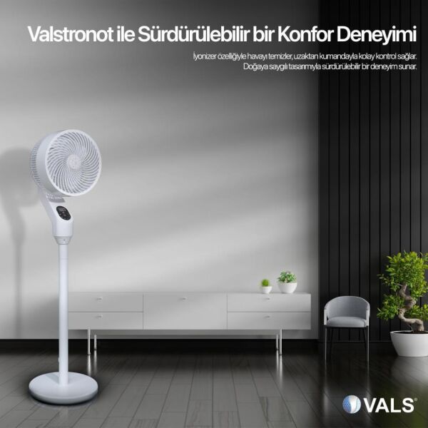 Vals SF 10 VADC Valstronot 3D Salınım Uzaktan Kumandalı Vantilatör - Beyaz