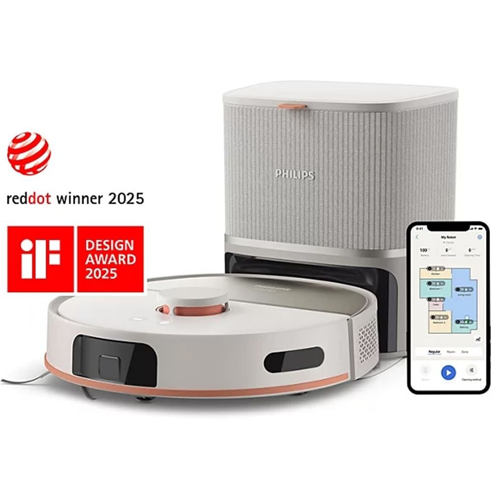 Philips XU5100/20 HomeRun 5000 Serisi Islak & Kuru İstasyonlu Robot Süpürge - Beyaz