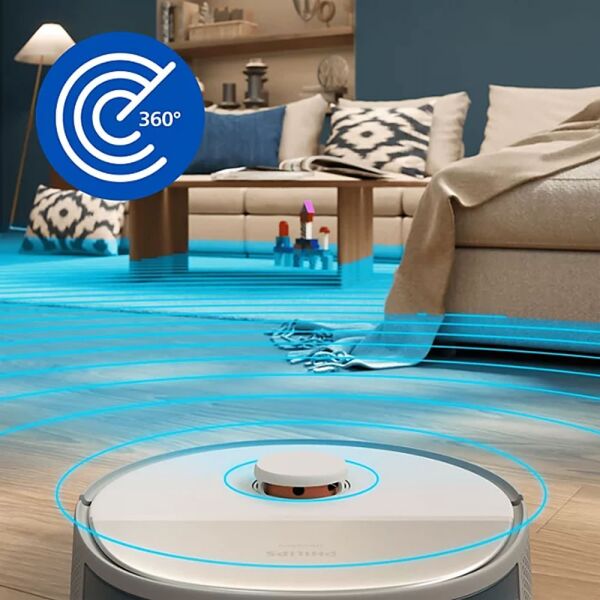 Philips XU5100/20 HomeRun 5000 Serisi Islak & Kuru İstasyonlu Robot Süpürge - Beyaz