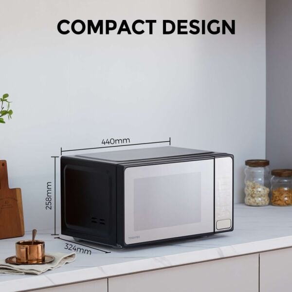 Toshiba MM2-EM20PF(MB) 23 Litre 800 W Dijital Mikrodalga Fırın - Aynalı Siyah