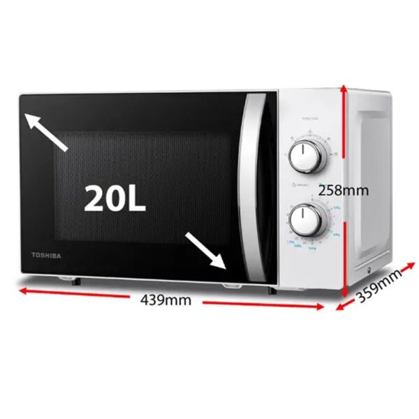 Toshiba MWP-MM20P(WH) 20 Litre 700 W Mikrodalga Fırın - Beyaz