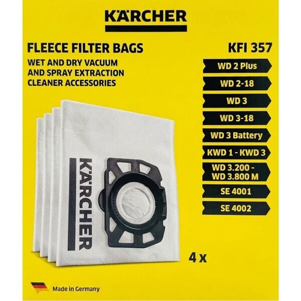 Karcher KFI 357 Polar 4'lü Yedek Toz Torbası - 28633140