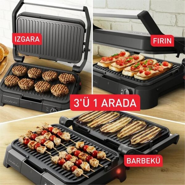 Tefal SuperGrill 3in1 XL 8 Dilim 2200 Watt Barbekü Izgara ve Tost Makinesi - 1510002834