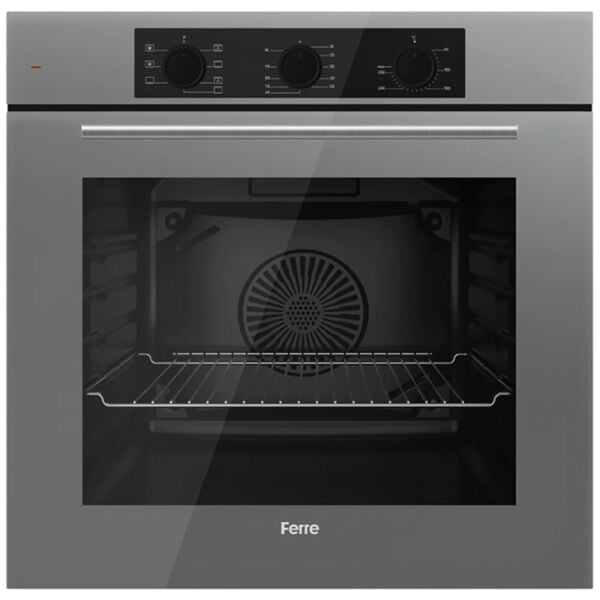 Ferre FlowArt QBL62CPR - SS208 - D088 SA 7 Prog. Mekanik Turbo Ankastre Set - Gri
